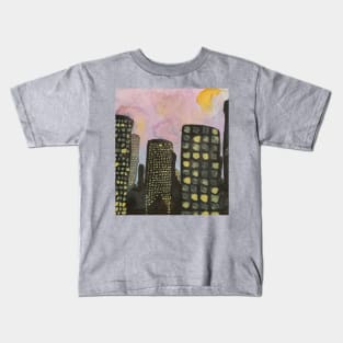 City at sunset Kids T-Shirt